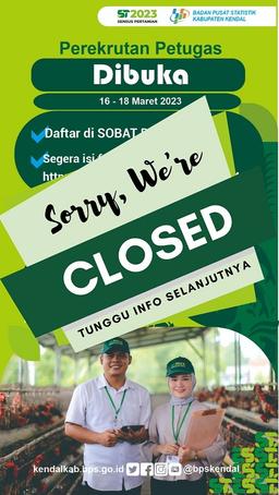 CLOSED !! Rekrutmen Calon Petugas Sensus Pertanian 2023 Kabupaten Kendal